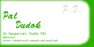 pal dudok business card